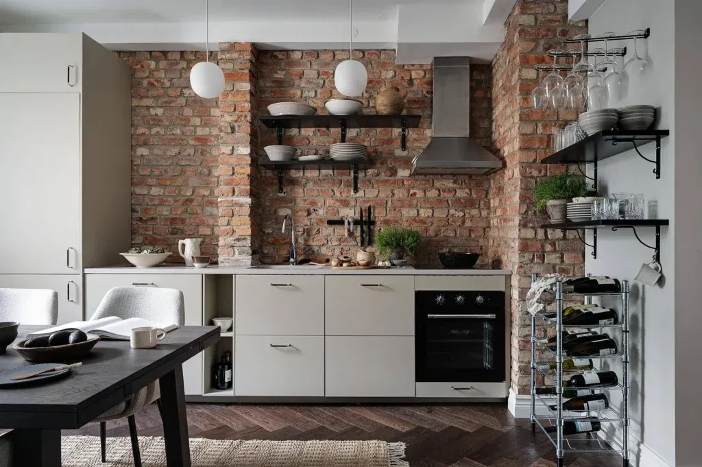 Farmhouse Kitchen Brick Backsplash 5