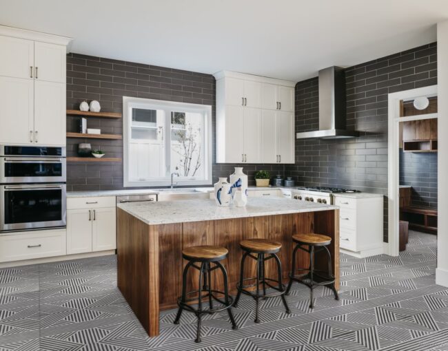 Nolita 24x24 inch matte porcelain floor tile with a soft concrete-like texture in a modern interior setting